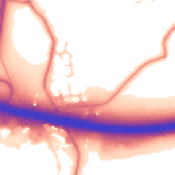 Daytime road noise heatmap for WN8 0BW
