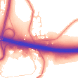 Daytime road noise heatmap for WN8 0BZ