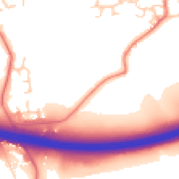 Daytime road noise heatmap for WN8 0DS