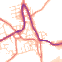 Daytime road noise heatmap for WN8 0HD