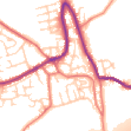 Daytime road noise heatmap for WN8 0HF