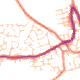 Daytime road noise heatmap for WN8 0JB