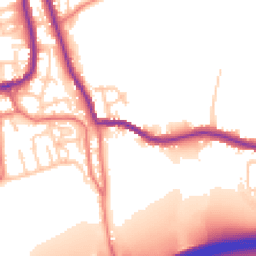 Daytime road noise heatmap for WN8 0LW