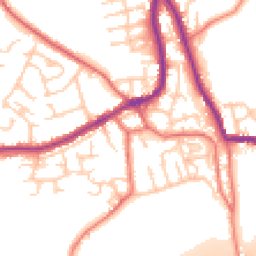 Daytime road noise heatmap for WN8 0PB