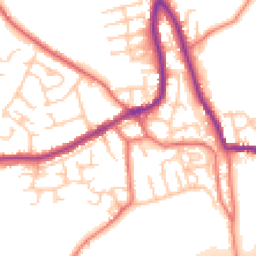 Daytime road noise heatmap for WN8 0PE