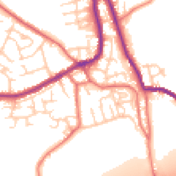Daytime road noise heatmap for WN8 0PF