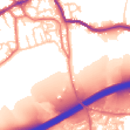 Daytime road noise heatmap for WN8 0PG