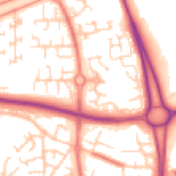 Daytime road noise heatmap for WN8 6BG