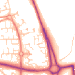Daytime road noise heatmap for WN8 6DG