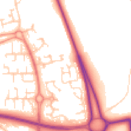 Daytime road noise heatmap for WN8 6DL