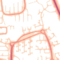 Daytime road noise heatmap for WN8 6DP