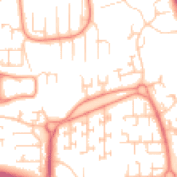 Daytime road noise heatmap for WN8 6DR