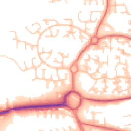 Daytime road noise heatmap for WN8 6QP