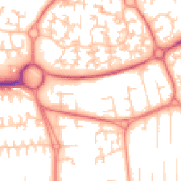 Daytime road noise heatmap for WN8 6RL