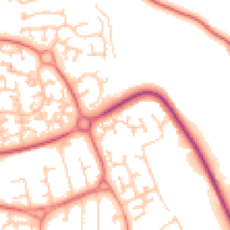 Daytime road noise heatmap for WN8 6UU