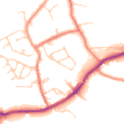 Daytime road noise heatmap for WN8 7HB
