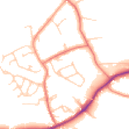 Daytime road noise heatmap for WN8 7HF