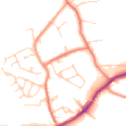 Daytime road noise heatmap for WN8 7JA
