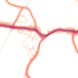 Daytime road noise heatmap for WN8 7LL