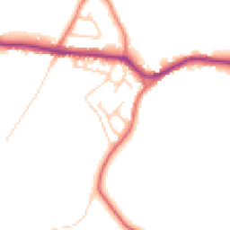 Daytime road noise heatmap for WN8 7LY
