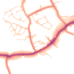 Daytime road noise heatmap for WN8 7NH