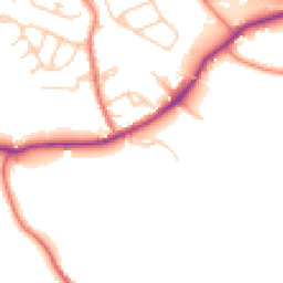 Daytime road noise heatmap for WN8 7NQ