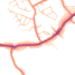 Daytime road noise heatmap for WN8 7NW