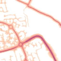 Daytime road noise heatmap for WN8 7SH