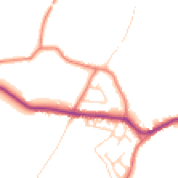 Daytime road noise heatmap for WN8 7TT