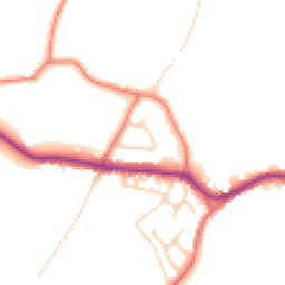 Daytime road noise heatmap for WN8 7TU