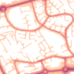 Daytime road noise heatmap for WN8 8DE