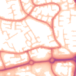 Daytime road noise heatmap for WN8 8DL