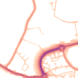 Daytime road noise heatmap for WN8 8DX