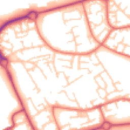 Daytime road noise heatmap for WN8 8EX