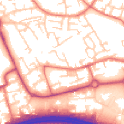 Daytime road noise heatmap for WN8 8HN