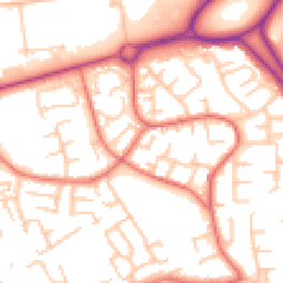 Daytime road noise heatmap for WN8 8PU