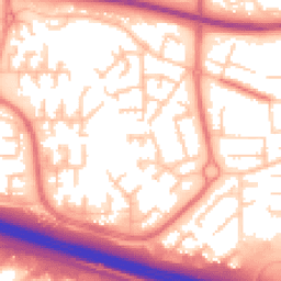 Daytime road noise heatmap for WN8 9BF