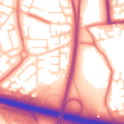 Daytime road noise heatmap for WN8 9DU