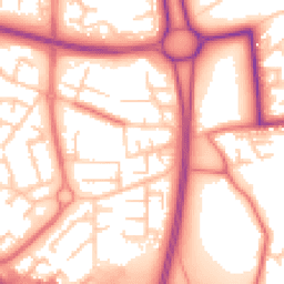 Daytime road noise heatmap for WN8 9ED