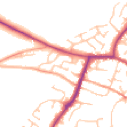 Daytime road noise heatmap for WR10 1JH