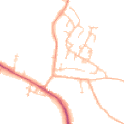 Daytime road noise heatmap for WR10 2NT