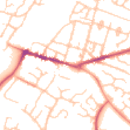 Daytime road noise heatmap for WR11 1AT