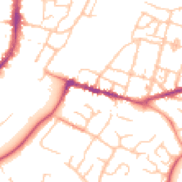 Daytime road noise heatmap for WR11 1AW