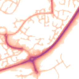 Daytime road noise heatmap for WR11 1BJ