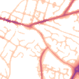 Daytime road noise heatmap for WR11 1BL