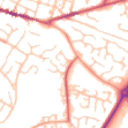 Daytime road noise heatmap for WR11 1BP