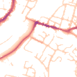 Daytime road noise heatmap for WR11 1BY