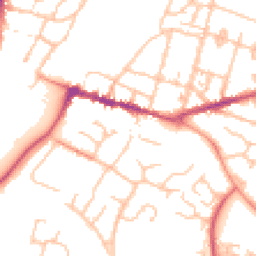 Daytime road noise heatmap for WR11 1DS