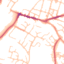 Daytime road noise heatmap for WR11 1EB