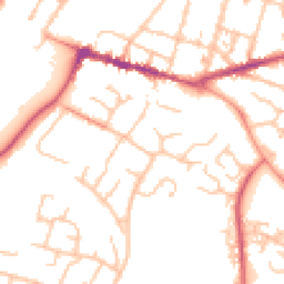 Daytime road noise heatmap for WR11 1ED